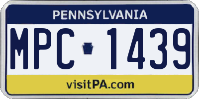 PA license plate MPC1439