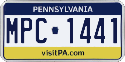 PA license plate MPC1441