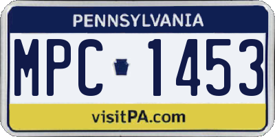 PA license plate MPC1453