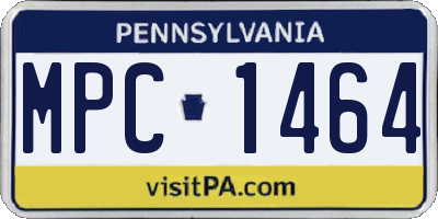 PA license plate MPC1464