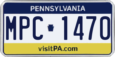 PA license plate MPC1470