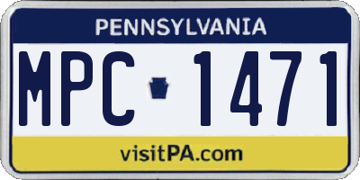 PA license plate MPC1471