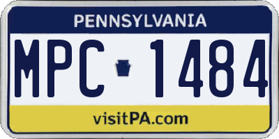 PA license plate MPC1484