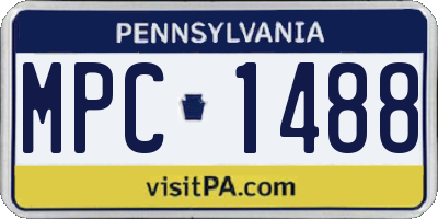 PA license plate MPC1488