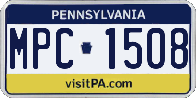 PA license plate MPC1508