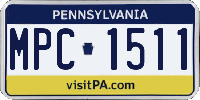 PA license plate MPC1511