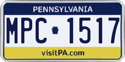 PA license plate MPC1517