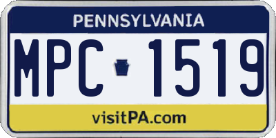 PA license plate MPC1519