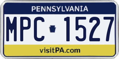 PA license plate MPC1527