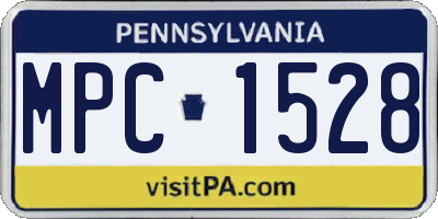 PA license plate MPC1528