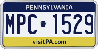 PA license plate MPC1529