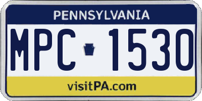 PA license plate MPC1530