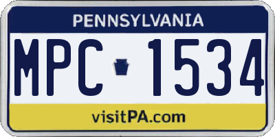PA license plate MPC1534