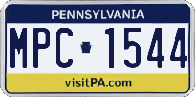 PA license plate MPC1544