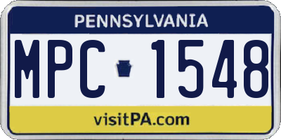 PA license plate MPC1548