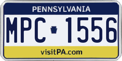 PA license plate MPC1556