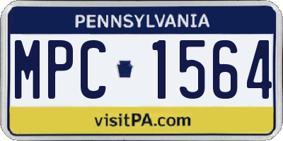 PA license plate MPC1564