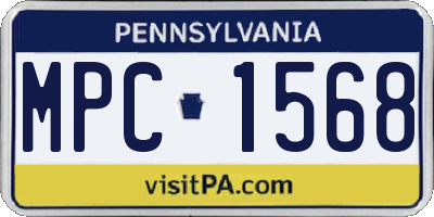 PA license plate MPC1568