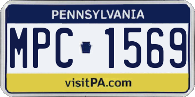 PA license plate MPC1569