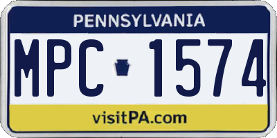 PA license plate MPC1574