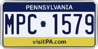 PA license plate MPC1579