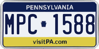 PA license plate MPC1588