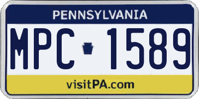 PA license plate MPC1589