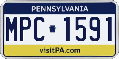 PA license plate MPC1591