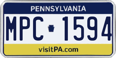 PA license plate MPC1594