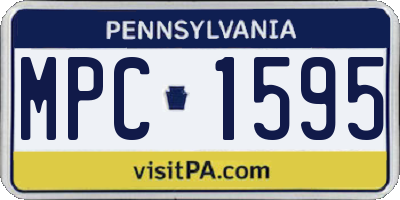 PA license plate MPC1595