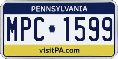 PA license plate MPC1599