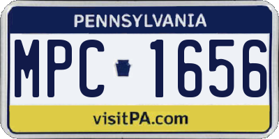 PA license plate MPC1656
