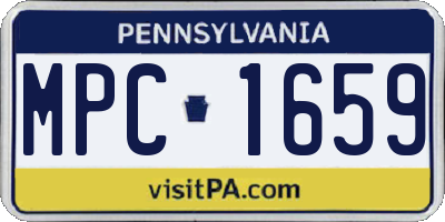 PA license plate MPC1659