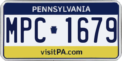 PA license plate MPC1679