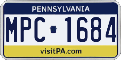 PA license plate MPC1684