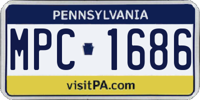 PA license plate MPC1686