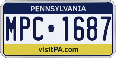 PA license plate MPC1687