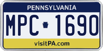 PA license plate MPC1690