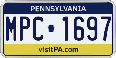 PA license plate MPC1697