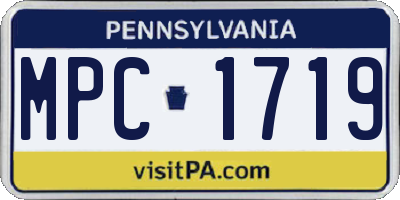 PA license plate MPC1719