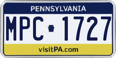 PA license plate MPC1727