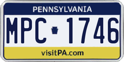 PA license plate MPC1746
