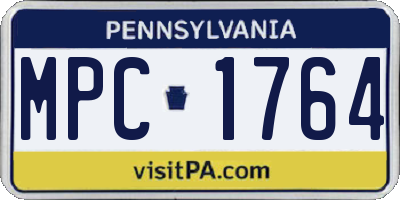 PA license plate MPC1764