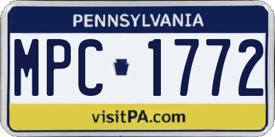 PA license plate MPC1772