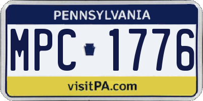 PA license plate MPC1776