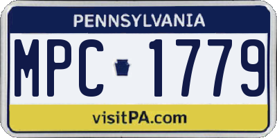 PA license plate MPC1779
