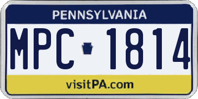 PA license plate MPC1814