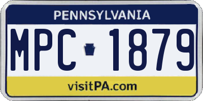 PA license plate MPC1879