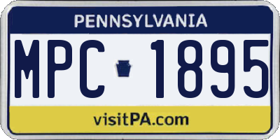 PA license plate MPC1895
