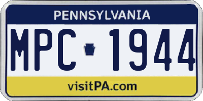 PA license plate MPC1944